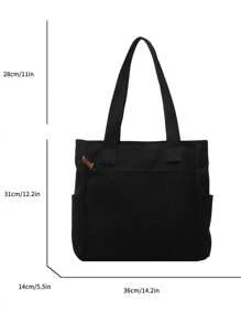 Bolso de tela vintage de un solo color para mujeres, bolso de hombro tipo hobo de moda con múltiples bolsillos, gran capacidad, asa superior, bolso de almacenamiento para vacaciones y viajes, bolso de mano casual para ir y venir, bolso cuadrado portátil de mensajería para uso diario, bolsos de tela para estudiantes, con múltiples compartimentos, perfecto para la playa, la escuela, el trabajo y el uso diario.