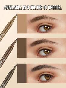 Misslyn BROW CHICKA WOW WOW 持久液体眉笔，3 种颜色可选，打造自然妆效，易于涂抹，防水防晕染 - #6 ebony - 查看 4