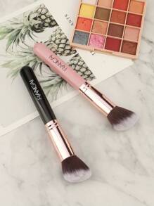 RANCAI 1/2pcs Angled Foundation Contour Brush, Synthetic Kabuki Brush For Concealing Blending Setting Buffing With Liquid, Cream And Powder Cosmetic