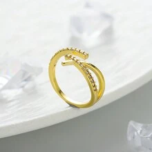 Chaobang 1入鑽石水滴形精美單戒指，可調大小，優雅閃耀，適用於女性、派對、音樂節、約會、禮物和夏日度假，適合日常佩戴 - J518 - 查看 13