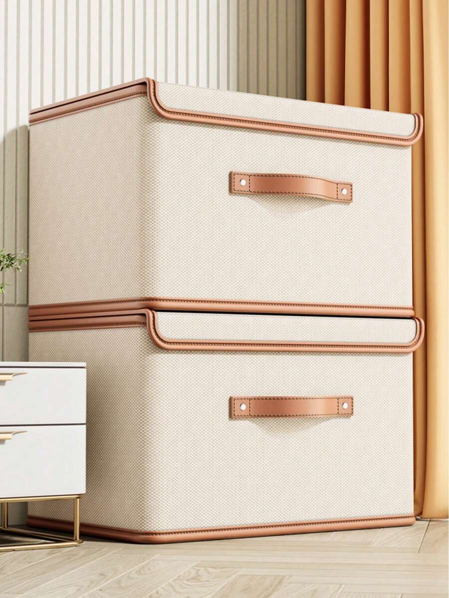 1pc Oxford Cloth Multifunctional Foldable Collapsible Storage Box With Lid In Beige Color, Suitable For Clothes, Toys, Documents Decorations Decor Festival Decor Room Decor Home Decor Decor Bedroom Decor Dress Pants Shoes Jeans Boots Skirtbedroom,Organizer,Organiser,Home Storage,White T Shirt Women,Black Pants Women,Ladies Winter Clothes,Dress,Winter Clothes For Ladies,Elegant Woman Dresses,White Shirt For Ladies,Long Sleeve,White Jumpsuit For Women,Spring Dresses For Women,Spring Outfits For Women,Spring,Spring Clothes,Minimalist,Summer Tops