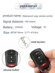 433MHz/315MHz 遙控器鑰匙433.92mhz發射器複製學習修復碼，適用於電動車庫門車 - 黑色 - 查看 7