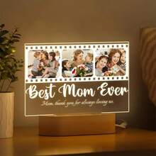 Customized Light Up Plaque For The Best Mom, Unique Picture Frames With Night Light, Personalized Acrylic Plaque With Photo, Birthday Presents For Mom, Gifts For The Best Mom Ever Graduation - Multicolor - View 5