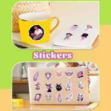 50 peças Adesivos Estéticos em Vinil da Série Rosa para Scrapbooking, Diário, Notebook, Bumper, Skateboard, Garrafa de Água, Computador, Telefone, Desenhos Animados, Chapéu de Proteção, Adesivos para Carros