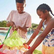 216入組快速填充水球套裝，夏季激爽水上派對遊戲，家庭戶外游泳池水上玩具，戶外水上玩具適用於戶外、友人、夏季歡樂 - 彩色 - 查看 2