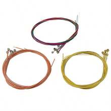 6pcs Anti-Rust Folk Acoustic Guitar Strings, Phosphor Bronze Full Set Guitar Strings Set - Multicolor - View 1