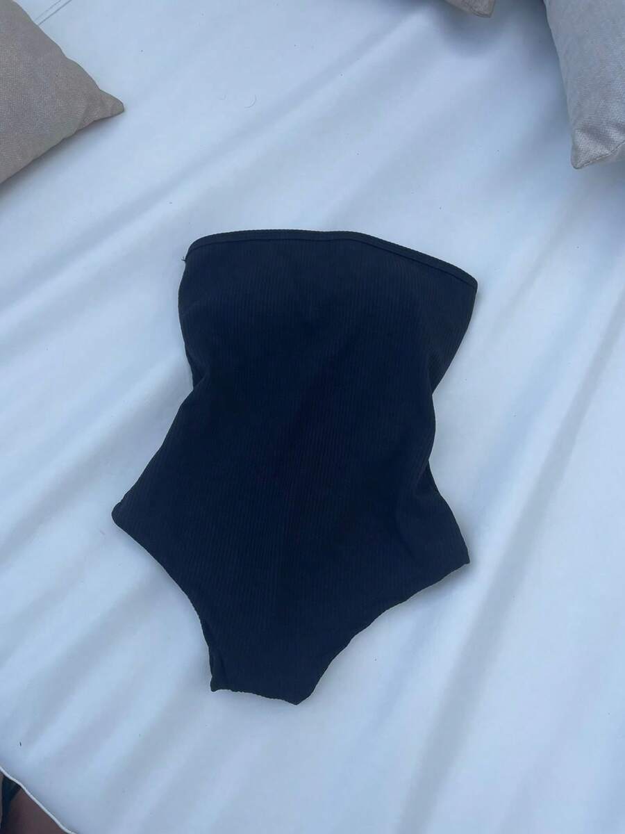 Women Bodysuits - 黑色 - 查看 1