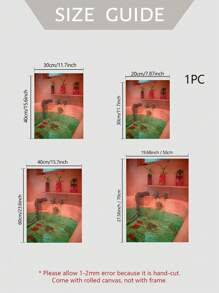 1入組浴缸錦鯉插畫壁藝,多彩浴室/衛生間壁藝 - 彩色 - 查看 5