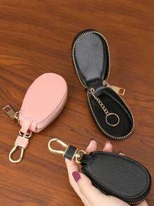 1入迷你鑰匙包，可掛腰間，適用於各種汽車鑰匙，時尚簡約 - 彩色 - 查看 1