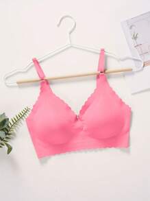 Women's Seamless Bra, Push-Up, Beautiful Back, Support, Comfortable, Breathable, Skin-Friendly, Sexy, Removable Breast Pads, No Wires, Adjustable Shoulder Straps, Sleep, Leisure, Yoga, Buckleless Bra Daily Disposable Underwear, Lingerie