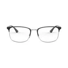 Ray-Ban Gafas rectangulares unisex RX6421 - Plata negra - Ver 4