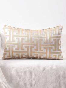 1pc Jacquard Cushion Cover Without Filler - Khaki - View 17