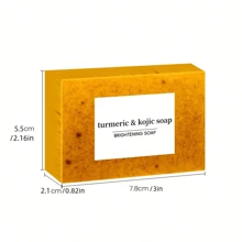 Jabón de 100g con ácido kójico, limón y cúrcuma, apto para rostro, baño y jabón facial, limpiador de jabón hecho a mano, con espuma rica que limpia profundamente y suaviza la piel, hecho con aceites esenciales - Multicolor - Ver 7