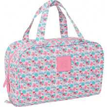 Rectangular Bag Moos "Flowers" - Officially Licensed Toiletry Bag - Elegant Design - Ideal For Travel And Daily Use - Resistant Material - Secure Zipper Closure - 彩色 - 查看 1