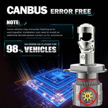 HYNBYZJ 2 件 H4 H7 LED CANBUS H11 H1 9005 HB3 9006 HB4 H9 9012 LED 车头灯 200W 大功率 80000LM 6000K 汽车头灯灯泡 12V 24V