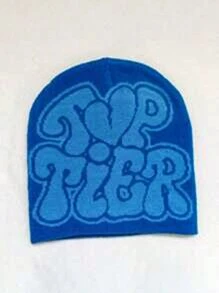 1pc Jacquard Letter TOPTIER Knitted Hat, Outdoor Sunshade Casual Cap Adjustable For Spring/Autumn, Suitable For Travel/Beach/Vacation, Sun Hat Y2K Style Youth Cap - 1PC - View 11