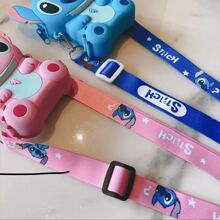MIN ISO No use 11 estilos lindos de bolsos bandolera de silicona con diseño de Stitch, monedero de dibujos animados lindos de 5.7 pulgadas, bolso de hombro de moda informal, diseño de dibujos animados llamativo - Escuela, hogar y oficina - Estilo coleccionable - Multicolor - Ver 10