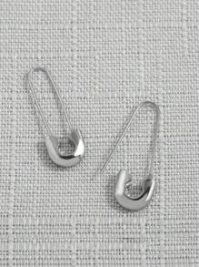 1 par de Pendientes sencillos de estilo Broche de aleación para mujer