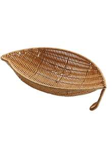 1pc  Handmade Round Bamboo Weaving Sieve Fruit Seed Tea Basket Storage Fruit Tray Groceries Baskets Containers - Coffee Brown - View 12