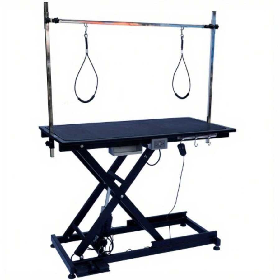 Super Deluxe Pet Grooming Table, 110V/220V Professional Groomer Recommend Height Adjust From 8 Up To 36inch - màu đen - Xem 1