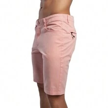 CHB CHILI BEANS CLOTHING Bermuda de Gabardina Stretch para Hombre - Rosa coral - Ver 2