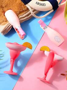 1入組沙灘巾防風夾適用於沙灘椅、庭院和游泳池配件卡通眼鏡雞尾酒杯沙灘巾夾有趣的裝飾衣夾家居（可愛款式） - 彩色 - 查看 8