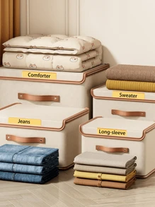 1pc Oxford Cloth Multifunctional Foldable Collapsible Storage Box With Lid In Beige Color, Suitable For Clothes, Toys, Documents Decorations Decor Festival Decor Room Decor Home Decor Decor Bedroom Decor Dress Pants Shoes Jeans Boots Skirtbedroom,Organizer,Organiser,Home Storage,White T Shirt Women,Black Pants Women,Ladies Winter Clothes,Dress,Winter Clothes For Ladies,Elegant Woman Dresses,White Shirt For Ladies,Long Sleeve,White Jumpsuit For Women,Spring Dresses For Women,Spring Outfits For Women,Spring,Spring Clothes,Minimalist,Summer Tops