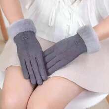 Women Full Finger Gloves - 灰色 - 查看 2