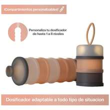 Dispensador Leche En Polvo - Contenedor de Fórmula Apilable Capas, Portátil Dosificador Leche En Polvo, Contenedor de Almacenamiento de Refrigerios Apilable para Sin Derrame, Sinbpa, 4 Compartimentos (Naranja) - Rojo - Ver 6