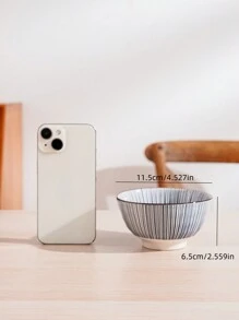 1 件/2 件/4 件 4.5 英寸陶瓷圆形碗，北欧风格创意酒店/餐厅/家居餐具，适用于洗碗机和微波炉，彩色印花螺旋和花朵图案碗，适用于汤/米饭/粥/调味品蘸酱、厨房、圣诞礼物 - 彩色 - 查看 25