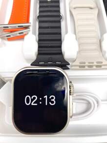 HOWEAR HW Ultra 2 ChatGPT, Smartwatch Real Health Monitoring, Pulse And Oxygenation, Sports Modes, IP67 Resistance And NFC Anti-Corrosion Platinum Gold Finish - Vàng bạch kim 7 dây Unisex - Xem 7