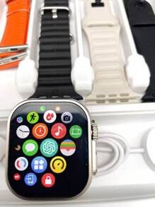 HOWEAR HW Ultra 2 ChatGPT, Smartwatch Real Health Monitoring, Pulse And Oxygenation, Sports Modes, IP67 Resistance And NFC Anti-Corrosion Platinum Gold Finish - Vàng bạch kim 7 dây Unisex - Xem 5