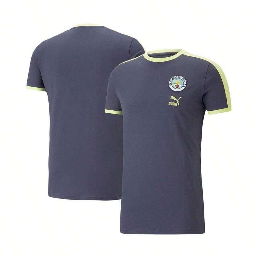 Puma Boyfriend Style Men's Navy Manchester City FtblHeritage T-Shirt - Navy - View 1
