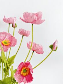 1/2/4 bông hoa anh túc nhân tạo, dài 59cm, 4 bông mỗi cành, kiểu dáng tối giản hiện đại, có thể uốn cong và không phai màu - Thích hợp để tự làm tường hoa, trang trí cảnh quan, cắm hoa trong bình ở phòng khách và phòng ngủ, đám cưới, tiệc tùng, trang trí nhà cửa, trang trí bàn làm việc, trang trí phòng, đồ dùng học tập. - Màu dán đậu - Xem 4