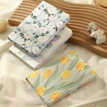 "Ins-Style Flora" Chic Floral Fabric Notebook - A5 Size, Artistic Journal & Diary With Fresh Design"Oriental Silk" Back To School