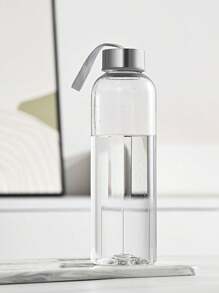 1 个 300ML/400ML/600ML 便携式塑料水瓶，简约透明饮水瓶，适合工作和旅行，适合户外、露营 - 無色 - 查看 1