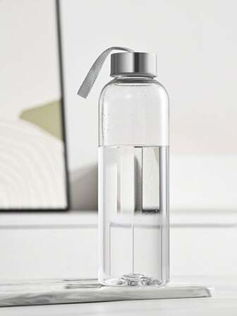 1pc 300ML/400ML/600ML Portable Plastic Water Bottle, Minimalist Clear Drinking Bottle, Suitable For Work And Travel ﻿, For Outdoor, Camping