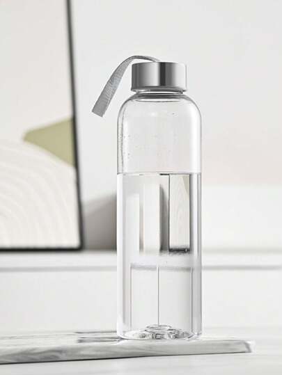 1pc 300ML/400ML/600ML Portable Plastic Water Bottle, Minimalist Clear Drinking Bottle, Suitable For Work And Travel ﻿, For Outdoor, Camping