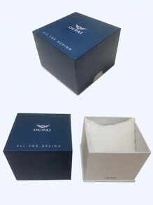 OUPAI 1 chiếc đồng hồ đeo tay nữ mặt chữ nhật, khung bạc, gốm trắng và dây đeo bằng thép, trang trí pha lê thanh lịch, chống nước, đeo hàng ngày và trong các dịp khác - trắng - Xem 7