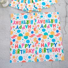 Happy Birthday Party Supplies Set, Disposable Paper Birthday Plates, Napkins, Cups And Colorful Decoration Items, Stylish Party Gift,Christmas