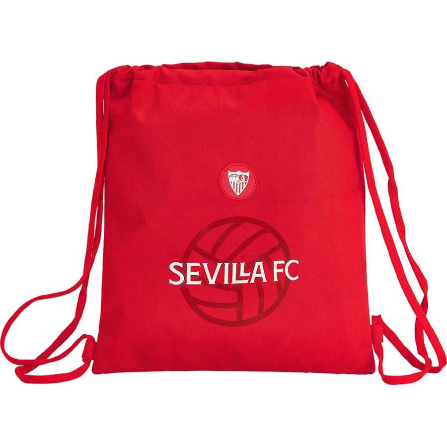 Sevilla FC Flat Bag - Officially Licensed Flat Bag - Elegant Design - Ideal For Daily Use - Lightweight Material - Adjustable Drawstring Closure - 彩色 - 查看 1