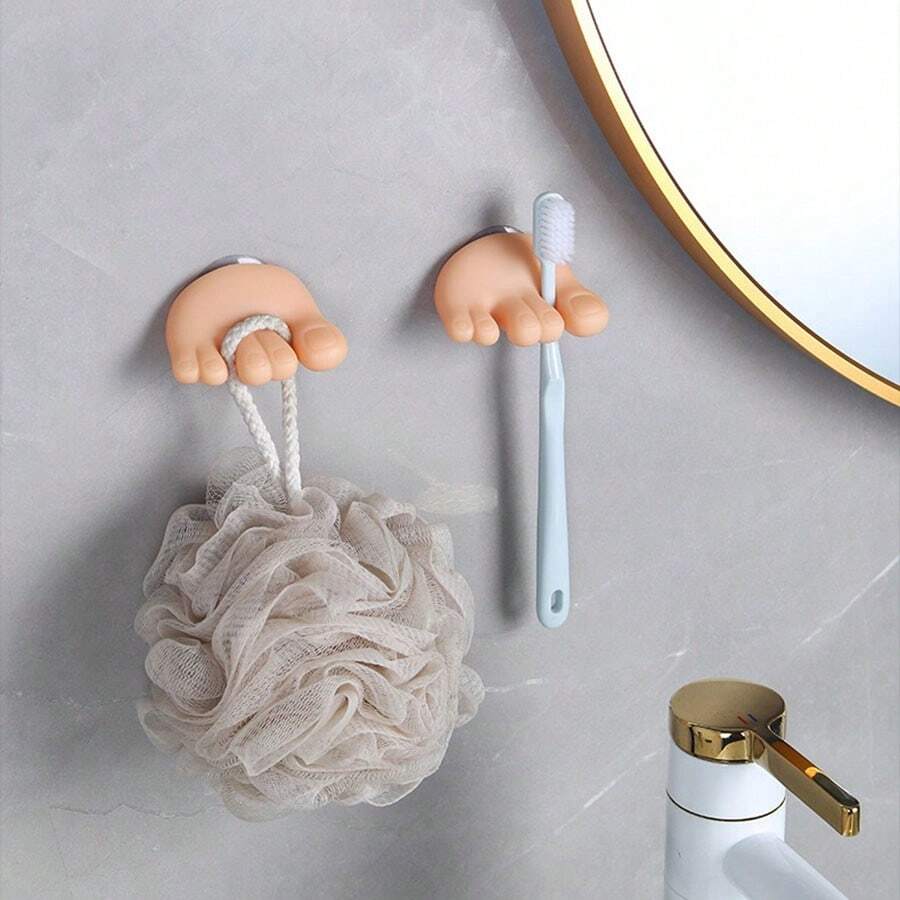 各款式衛浴收納架，汽車內飾配件 - 塑料眼鏡架夾，適用於汽車太陽眼鏡收納夾，衛浴牙刷，面巾，毛巾掛勾，數據線整理器