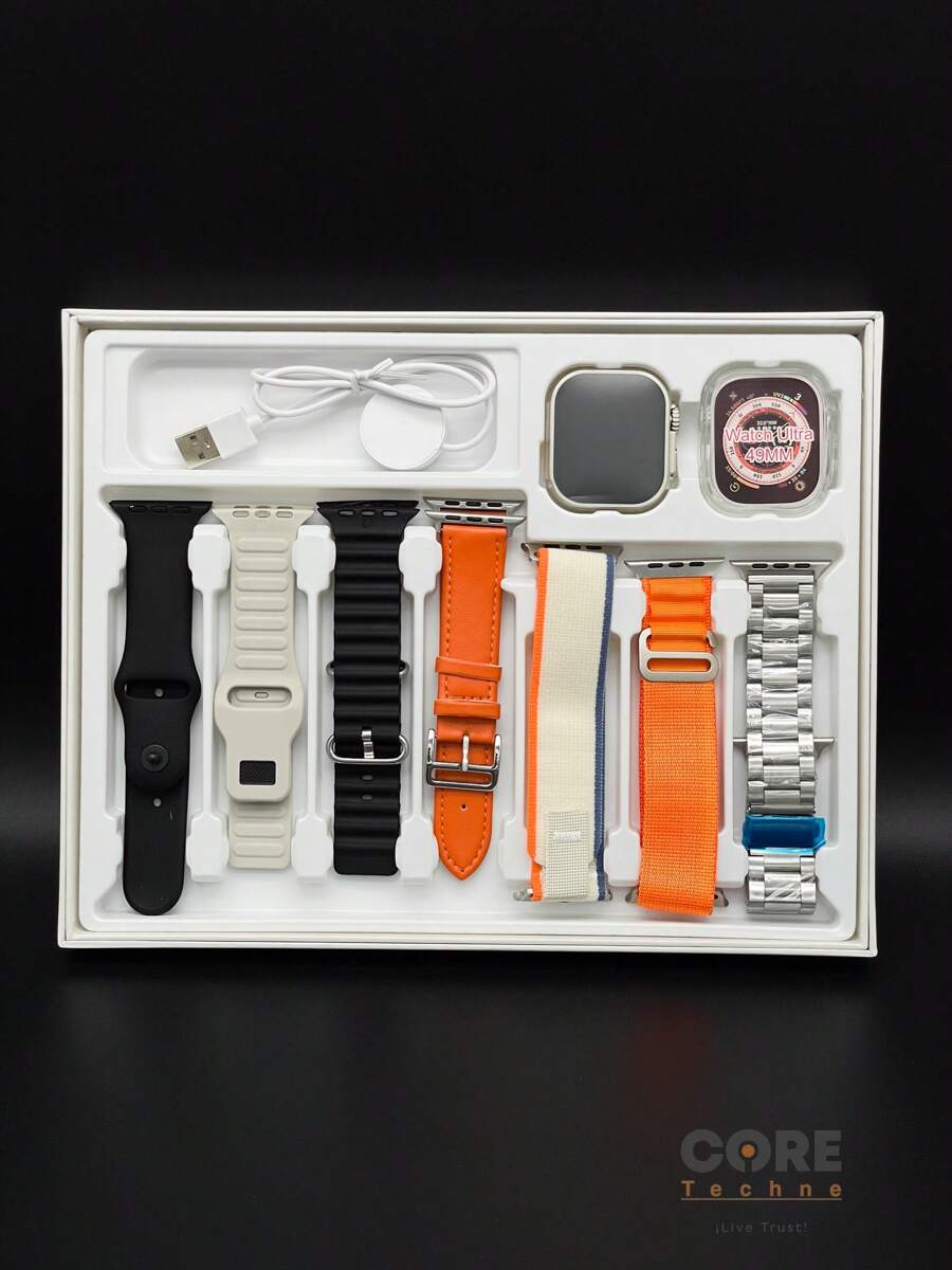 HOWEAR HW Ultra 2 ChatGPT, Smartwatch Real Health Monitoring, Pulse And Oxygenation, Sports Modes, IP67 Resistance And NFC Anti-Corrosion Platinum Gold Finish - Vàng bạch kim 7 dây Unisex - Xem 1