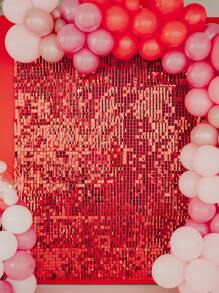 1/2 piezas Cortinas rojas de colores adecuadas para decoración de fiestas de cumpleaños, bodas, festivales, fiestas hawaianas como fondo y para la entrada de puertas - Rojo - Ver 3