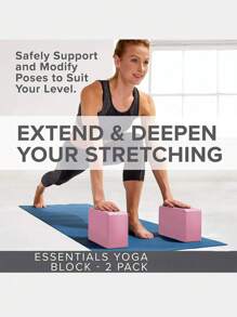 2pcs, Yoga Blocks, Soft Non-Slip Yoga Bricks For Yoga, Pilates, Meditation