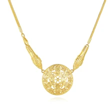 1pc S925 Sterling Silver Hollow Out Necklace, Suitable For Men And Women Daily Wear - Yellow Gold - View 1