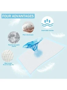 1 عبوة من حصائر تغيير حفاضات الأطفال القابلة للتخلص منها ، عالية الامتصاص وواقية للماء ، ناعمة ، محمولة ومريحة ، 25 ورقة/عبوة هدايا ديكور حفلات استحمام الطفل وللعائلة - الأزرق - مشاهدة 6