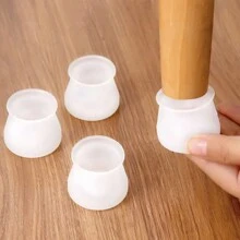 12 Miếng Cao Su Chân Ghế Bảo Vệ Sàn Tấm Lót Đồ Nội Thất, Tấm Bảo Vệ Chân Ghế Quầy Bar, Sàn Im Lặng Không Trầy Xước Phù Hợp Với Chân Bàn Vuông Tròn Có Thể Co Giãn Linh Hoạt (/Xám/Hồng/Trắng) - Hồng - Xem 3
