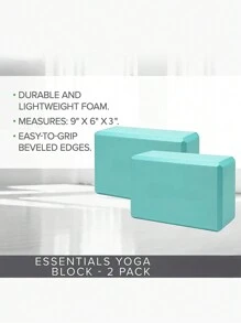 2pcs, Yoga Blocks, Soft Non-Slip Yoga Bricks For Yoga, Pilates, Meditation