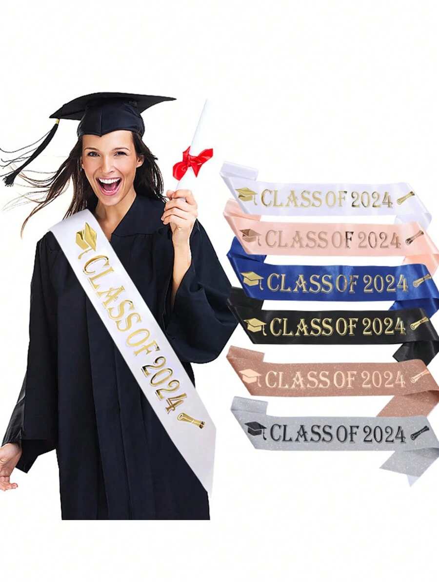 1pc Class Of 2024 Graduation Honor , Suitable For Bachelor's Gown And Graduation Robe, Unisex - Multicolor - View 1